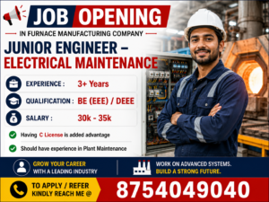Junior Engineer- Electrical Maintenance