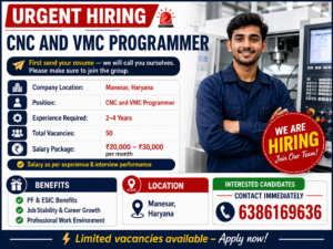CNC AND VMC PROGRAMMER-AS GLOBAL MANPOWER SERVICES