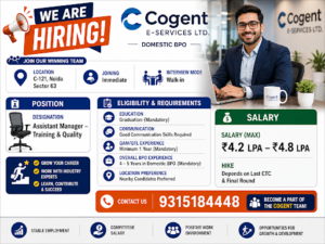 Assistant Manager – Training & Quality