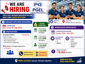 Multi Hiring (ITI Trade)- PGEL CAREER OPPORTUNITIES