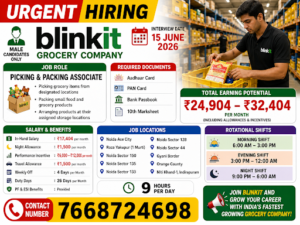 Picking & Packing Associate-BLINKIT GROCERY