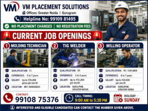 Molding Technician, TIG Welder, Milling Operator