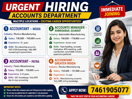 Accounts Department (Multiple Locations)