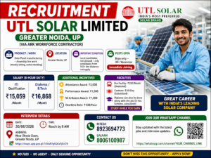 Solar Panel manufacturing — assembly line work-UTL Solar Limited