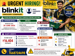Picking & Packing Associate-Blinkit Grocery