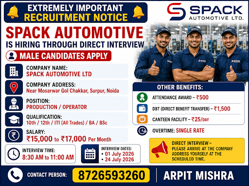 Production / Operator-SPACK AUTOMOTIVE