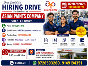Asian Paints Company, Near Kashna Auto Stand, Greater Noida, Gate No. 3