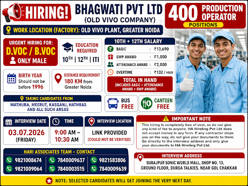 D.Voc/B.Voc-Bhagwati Pvt Ltd