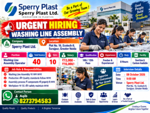 Washing Line Assembly Operator